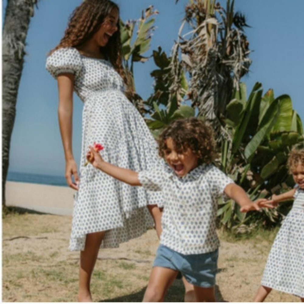 CAROLINE CONSTAS |  NWOT Bardot Flounce Midi Puff Sleeve DesignerDress (Size S) - Picture 7 of 14